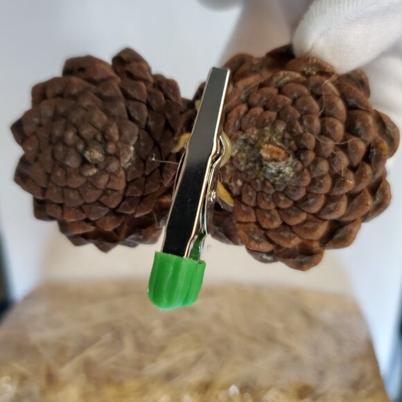 Natural Unscented Wooded Pinecone Clip Ornaments – Holiday Décor – Set of (2) - Picture 4 of 7